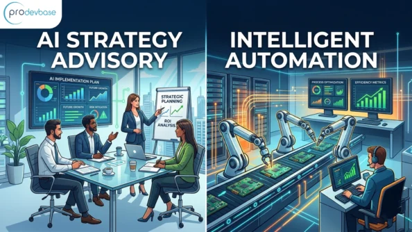 AI strategy advisory vs Intelligent automation