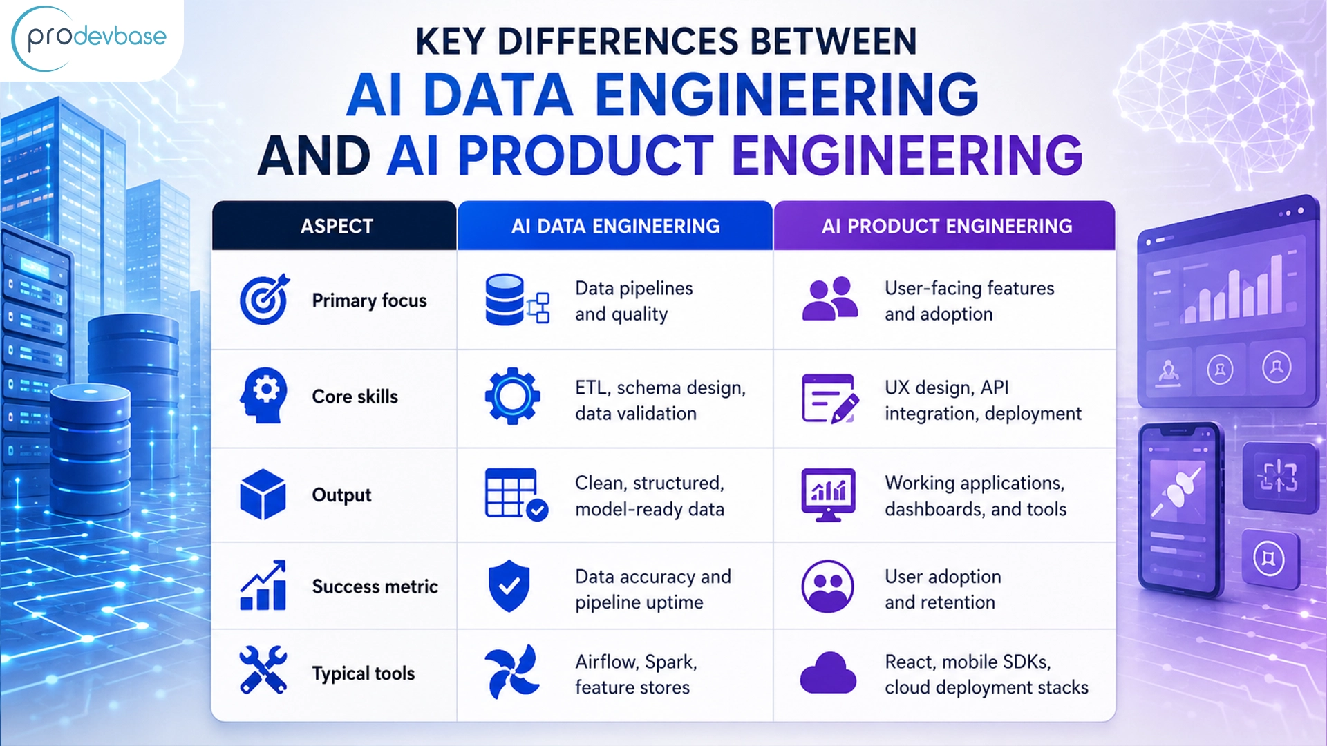 AI Data Engineering vs AI Product Engineering AI Data Engineering vs AI Product Engineering
