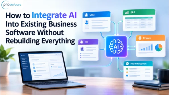 AI integration connecting existing business software systems